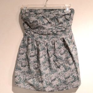 Strapless floral top